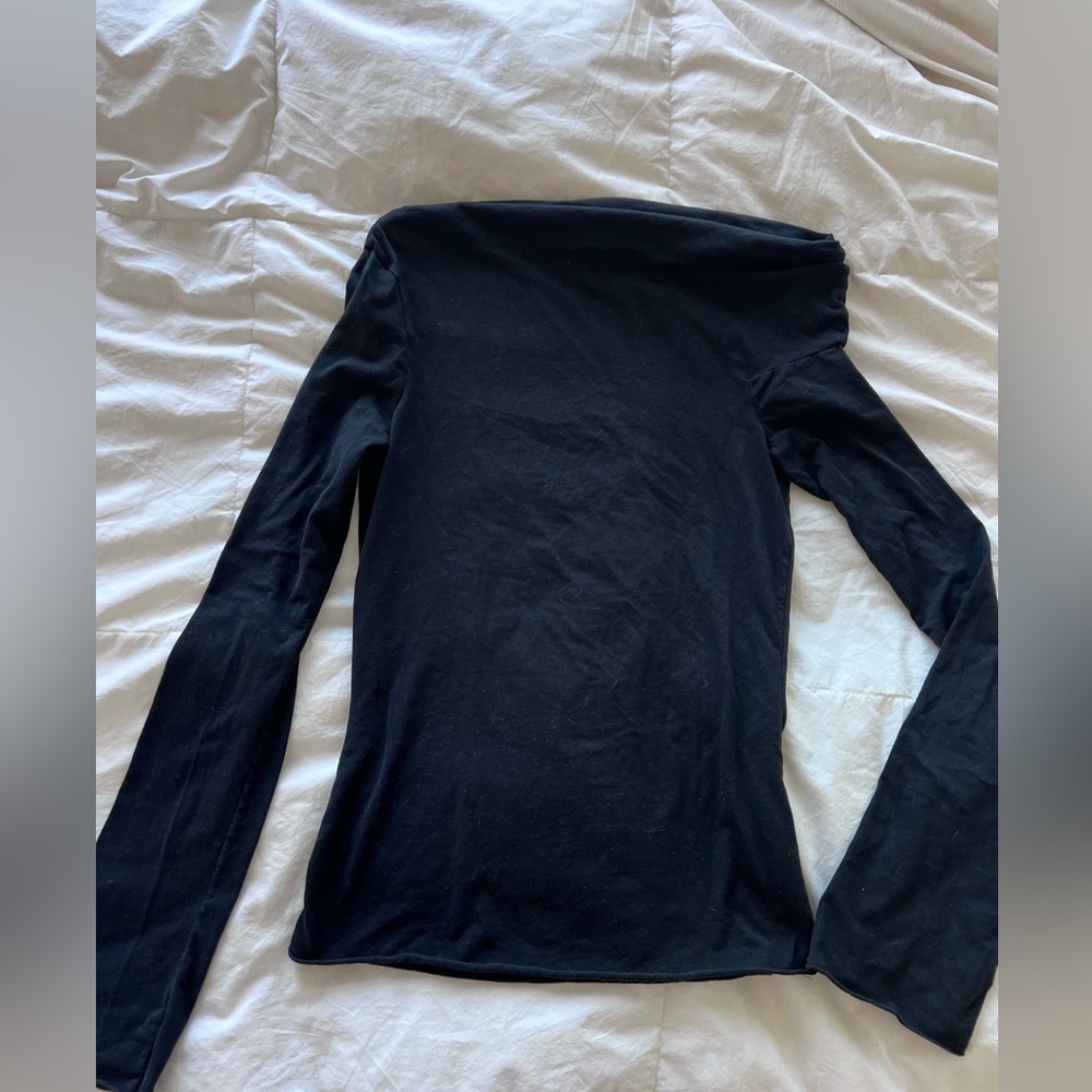 James Perse Black Off-Shoulder Top - Picture 4 of 8